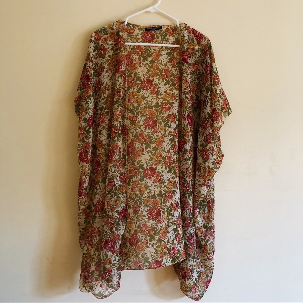 Sheer Floral Cardigan/Kimono
